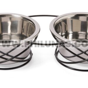 NANA BOWL STAND WITH 2 STAINLESS STEEL 5L