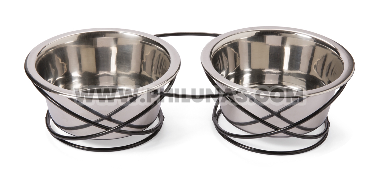 NANA BOWL STAND WITH 2 STAINLESS STEEL 5L