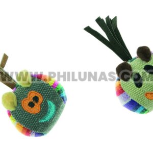 BALL IN COLOURFUL FABRIC WITH FACE