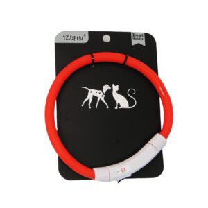 USHEY-S COLLAR SILICONE LUMINOUS-RD