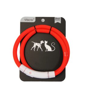 USHEY-L COLLAR SILICONE LUMINOUS-RD