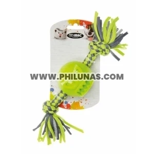TPR MONSTER BALL WITH ROPE SMALL