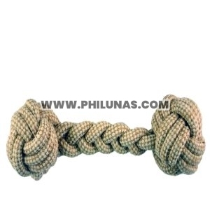 NATURAL CORD WITH BALLS ON END 20CM