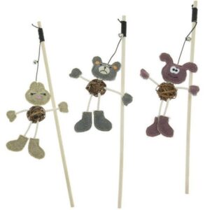 CANE WITH FABRIC ANIMAL