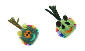 BALL IN FABRIC COLOURFUL FABRIC WITH FACE