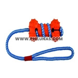 RUBBER BONE 10.5CM WITH CORD