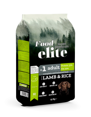 Food Elite Adult Dog Lamb & Rice Premium Plus 15kg