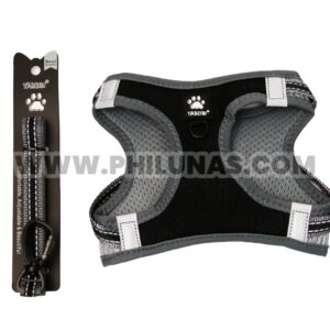 ELLIOT-S LEASH + HARNESS pure leash+harness-BK S