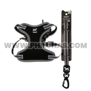 GRETA-L LEASH + HARNESS pure-BK L