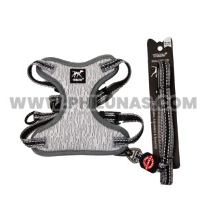 GRETA-M LEASH + HARNESS pure-GY M
