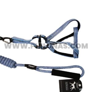HONEY-14 LEASH + HARNESS twisted round with foam-BL