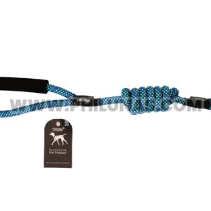 ADEL-8 LEASH leather covering reflective dot with handle GR